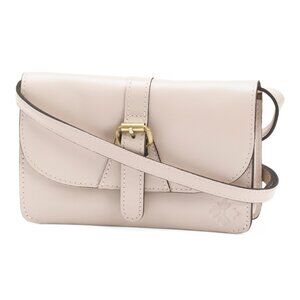 PATRICIA NASH Chalk White Leather Torri Small Flap Crossbody